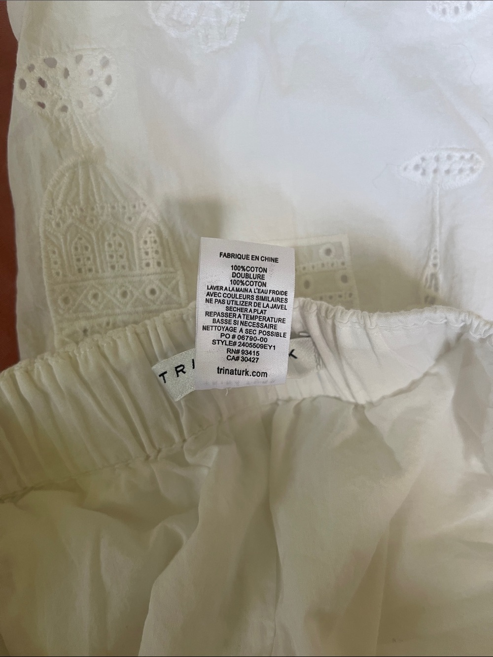 Trina Turk White Eyelet Cargo Pants - Picture 8 of 8